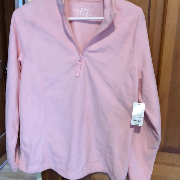 made for life | Tops | Pink Fleece 4 Zip Pullover | Poshmark